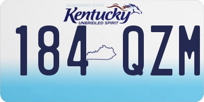 KY license plate 184QZM