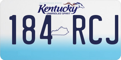 KY license plate 184RCJ