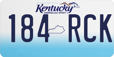 KY license plate 184RCK