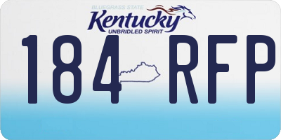 KY license plate 184RFP