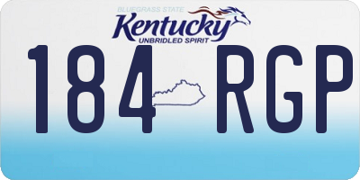 KY license plate 184RGP