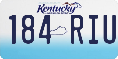 KY license plate 184RIU