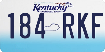 KY license plate 184RKF