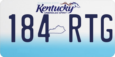 KY license plate 184RTG