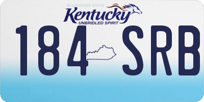 KY license plate 184SRB