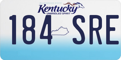 KY license plate 184SRE