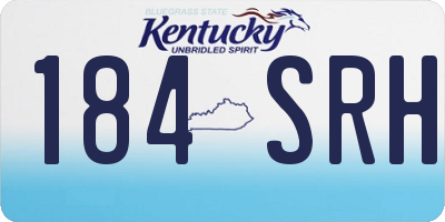 KY license plate 184SRH