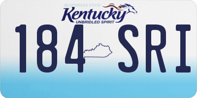 KY license plate 184SRI
