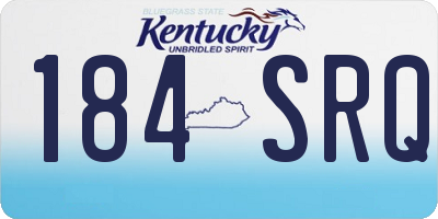 KY license plate 184SRQ