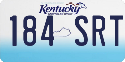 KY license plate 184SRT