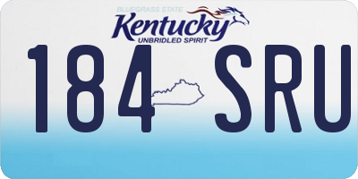 KY license plate 184SRU