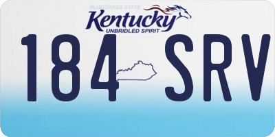 KY license plate 184SRV