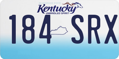KY license plate 184SRX
