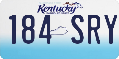 KY license plate 184SRY