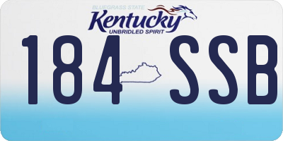KY license plate 184SSB