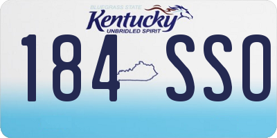 KY license plate 184SSO