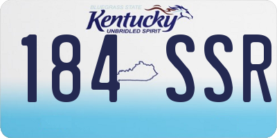 KY license plate 184SSR