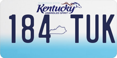 KY license plate 184TUK