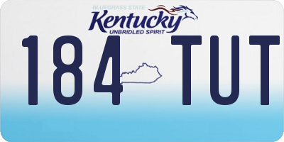 KY license plate 184TUT
