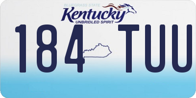 KY license plate 184TUU