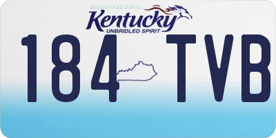 KY license plate 184TVB