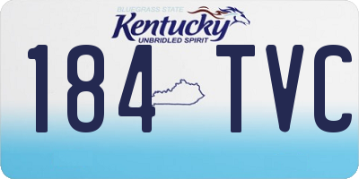 KY license plate 184TVC