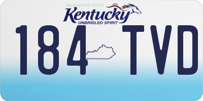 KY license plate 184TVD