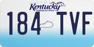 KY license plate 184TVF