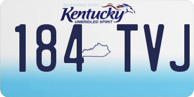 KY license plate 184TVJ