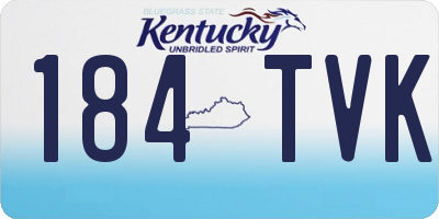 KY license plate 184TVK