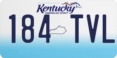 KY license plate 184TVL