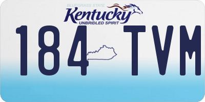 KY license plate 184TVM
