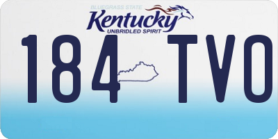 KY license plate 184TVO