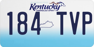 KY license plate 184TVP