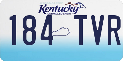 KY license plate 184TVR