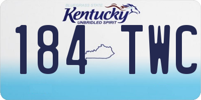 KY license plate 184TWC