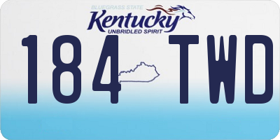 KY license plate 184TWD