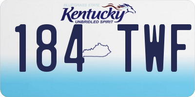 KY license plate 184TWF