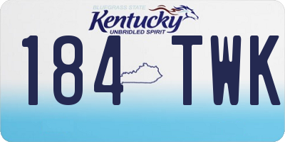 KY license plate 184TWK