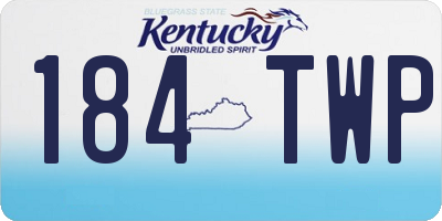KY license plate 184TWP