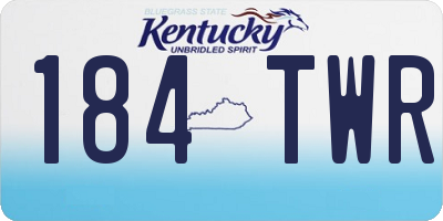 KY license plate 184TWR