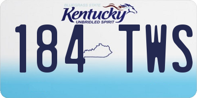 KY license plate 184TWS
