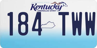 KY license plate 184TWW