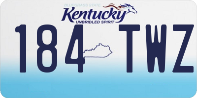 KY license plate 184TWZ