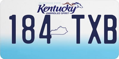 KY license plate 184TXB