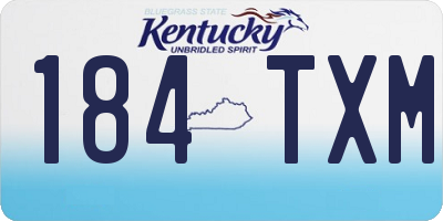 KY license plate 184TXM