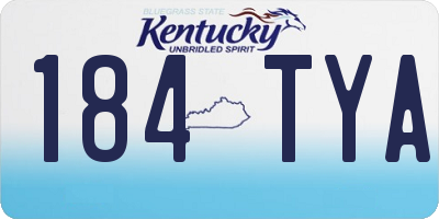 KY license plate 184TYA