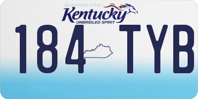 KY license plate 184TYB