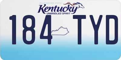 KY license plate 184TYD