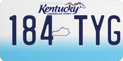 KY license plate 184TYG